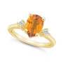 Citrine and Diamond Ring (1-3/4 ct.t.w and 1/10 ct.t.w) 14K Yellow Gold
