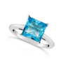 Blue Topaz (3-1/4 ct. t.w.) Ring in Sterling Silver