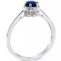 Emerald Six Prong Solitaire Ring (5/8 ct. t.w.) in Sterling Silver (Also in Ruby & Sapphire)