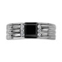 EFFY® Men's Black Spinel & White Topaz (1-1/2 ct. t.w.) Ring in Sterling Silver
