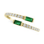 EFFY® Emerald (1/3 ct. t.w.) & Diamond (1/5 ct. t.w.) Bypass Ring in 14k Gold