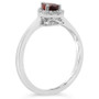 Garnet (3/8 ct. t.w.) and Diamond Accent Ring in Sterling Silver