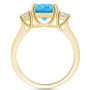 Blue Topaz and Diamond Ring (3-5/8 ct.t.w and 1/3 ct.t.w) 14K Yellow Gold