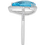 Blue and White Topaz Halo Ring (5 ct. t.w.) in Sterling Silver