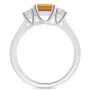 Citrine and Diamond Ring (1-5/8 ct.t.w and 1/4 ct.t.w) 14K White Gold