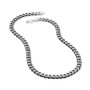 Men's Curb Link 22" Chain Necklace (6-1/4mm) in Sterling Silver & Black Ruthenium-Plate