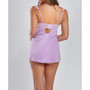 Women's Lillian 2 Piece Soft Cup Lace, Mesh and Micro Babydoll Lingerie Set