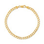 Men's Concave Curb Link Chain Bracelet in 14k Gold-Plated Sterling Silver