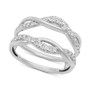 Diamond Oval Halo Cluster Intertwined Bridal Set (1/2 ct. t.w.) in 14k White Gold