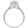 Diamond Oval Halo Cluster Intertwined Bridal Set (1/2 ct. t.w.) in 14k White Gold