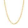 Oval Box Link Chain 20" Necklace (4mm) in 14k Gold-Plated Sterling Silver
