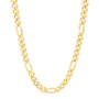 Men's Figaro Link 22" Chain Necklace in 14k Gold-Plated Sterling Silver