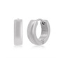 Mens Stainless Steel 13mm Huggie Hoop Earrings
