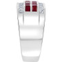 EFFY® Men's Ruby (1 ct. t.w.) & White Sapphire (1-1/4 ct. t.w.) Ring in Sterling Silver