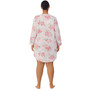 Plus Size 3/4-Sleeve Floral Sleepshirt
