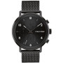 Black-Tone Stainless Steel Mesh Bracelet Watch 44mm