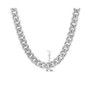 Men's Stainless Steel Thick Accented Cuban Link Style Chain Necklaces