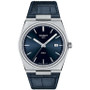Men's PRX Blue Leather Strap Watch 40mm
