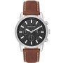 Men's Hutton Chronograph Brown Luggage Leather Strap Watch 43mm