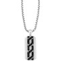 EFFY® Men's Black Spinel Dog Tag 22" Pendant Necklace (1-1/5 ct. t.w.) in Sterling Silver