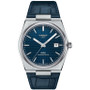 Men's Swiss Automatic PRX Powermatic 80 Blue Leather Strap Watch 40mm