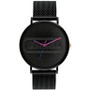 Men's Charles Black-Tone Stainless Steel Mesh Bracelet Watch 41mm