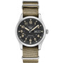 Men's Automatic 5 Sports Khaki Nylon Strap Watch 43mm