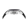 Men's Three-Hand Date Quartz Revo Black Silicone Strap 44mm
