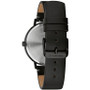 Men's Black Leather Strap Watch 40mm