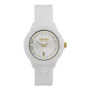 Men's 3 Hand Date Quartz Tokyo White Silicone Watch, 43mm