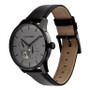 Men's Automatic Timeless Black Leather Strap Watch 42mm