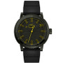 Men's TR90 Black Silicone Strap Watch 44mm