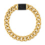 Men's Classic Curb Chain Bracelet in Gold-Plated Stainless Steel