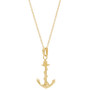 Men's Anchor Pendant Necklace in 10k Gold