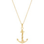 Men's Anchor Pendant Necklace in 10k Gold