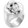 Stainless Steel 3D $kull Statement Ring