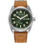 Eco-Drive Men's Garrison Brown Leather Strap Watch, 42mm