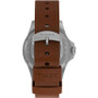 Men's Solar Brown Leather Strap Watch 41 mm