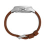 Men's Solar Brown Leather Strap Watch 41 mm