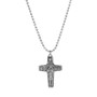 Men's Pewter Shepard and Sheep Cross Necklace