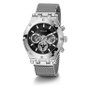 Men's Multifunction Silver-Tone Mesh Watch 44mm
