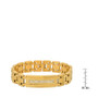 Simulated Diamonds Link ID Bracelet