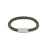 Men's Braided Green Suede Leather Bracelet