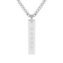 Men's "Daddy" Stainless Steel Vertical Pendant Necklace