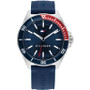 Men's Blue Silicone Strap Watch 43mm