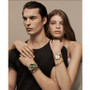 Unisex 3-Hand Gold-Tone Stainless Steel Bracelet Watch 35mm