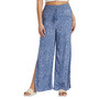 Juniors' Side Slit Tropical Rhythm Pants