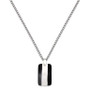 Men's Two-Tone Stainless Steel Dog Tag Pendant Necklace