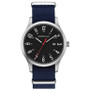 Men's Blue Nylon Strap Watch 40mm Box Set