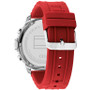 Men's Red Silicone Strap Watch 50mm